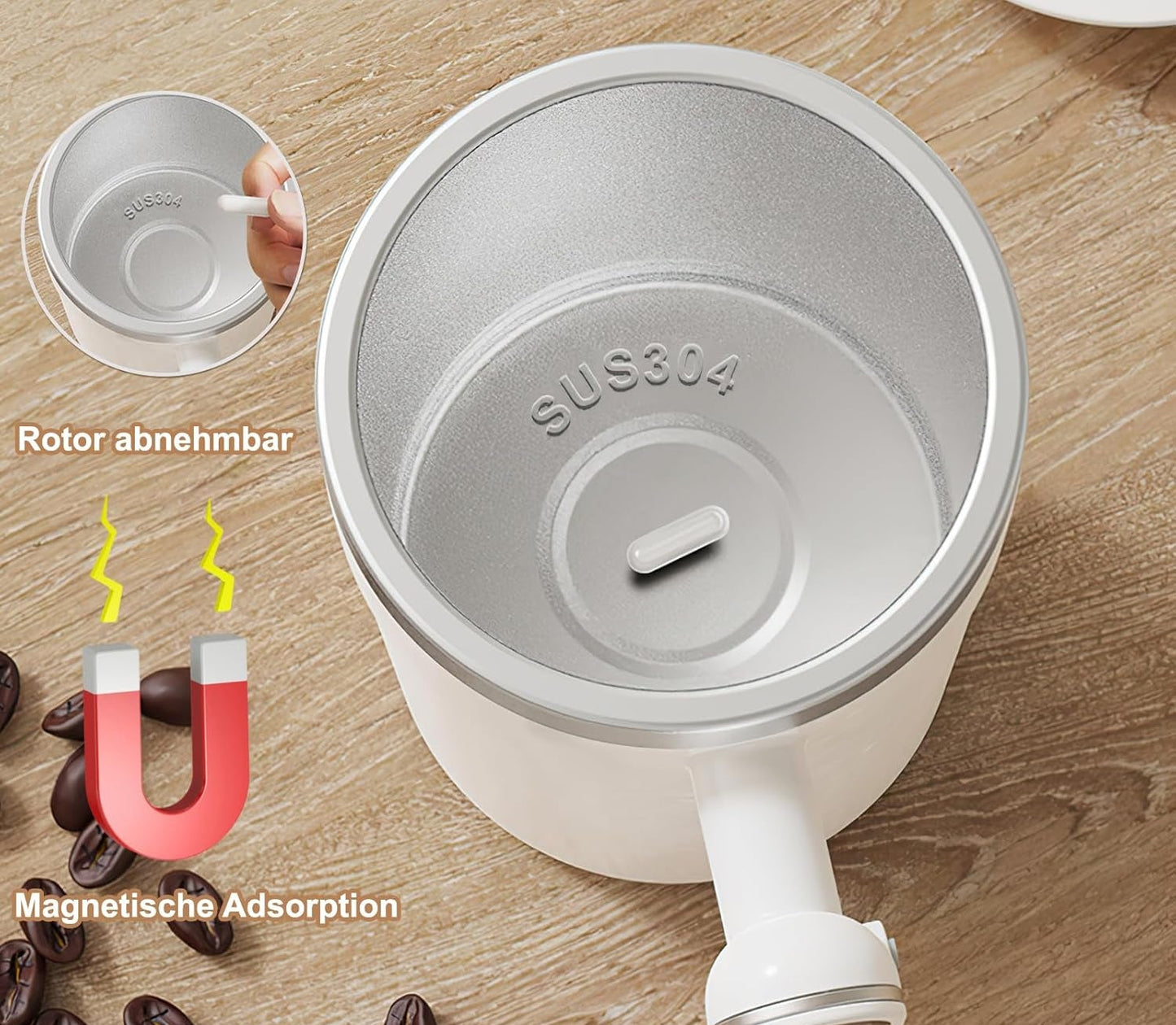 Self-Stirring Coffee Mug