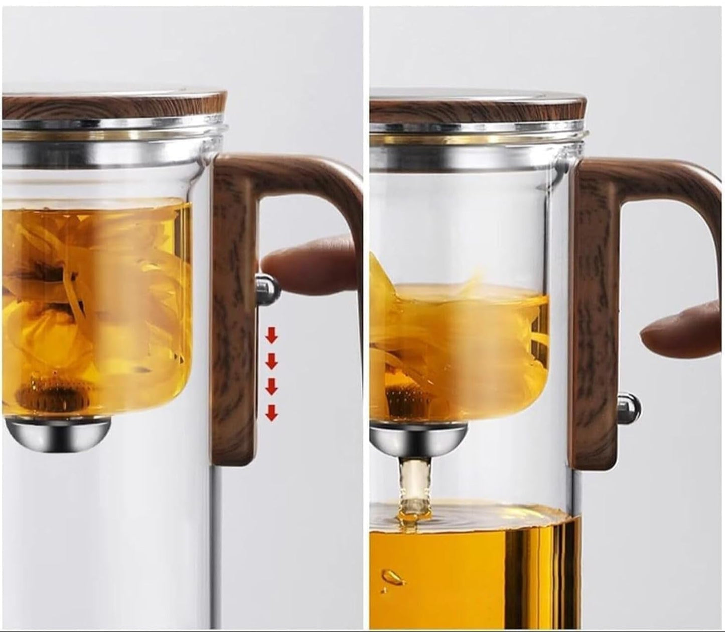 Glass Teapot with Water Filler and Strainer