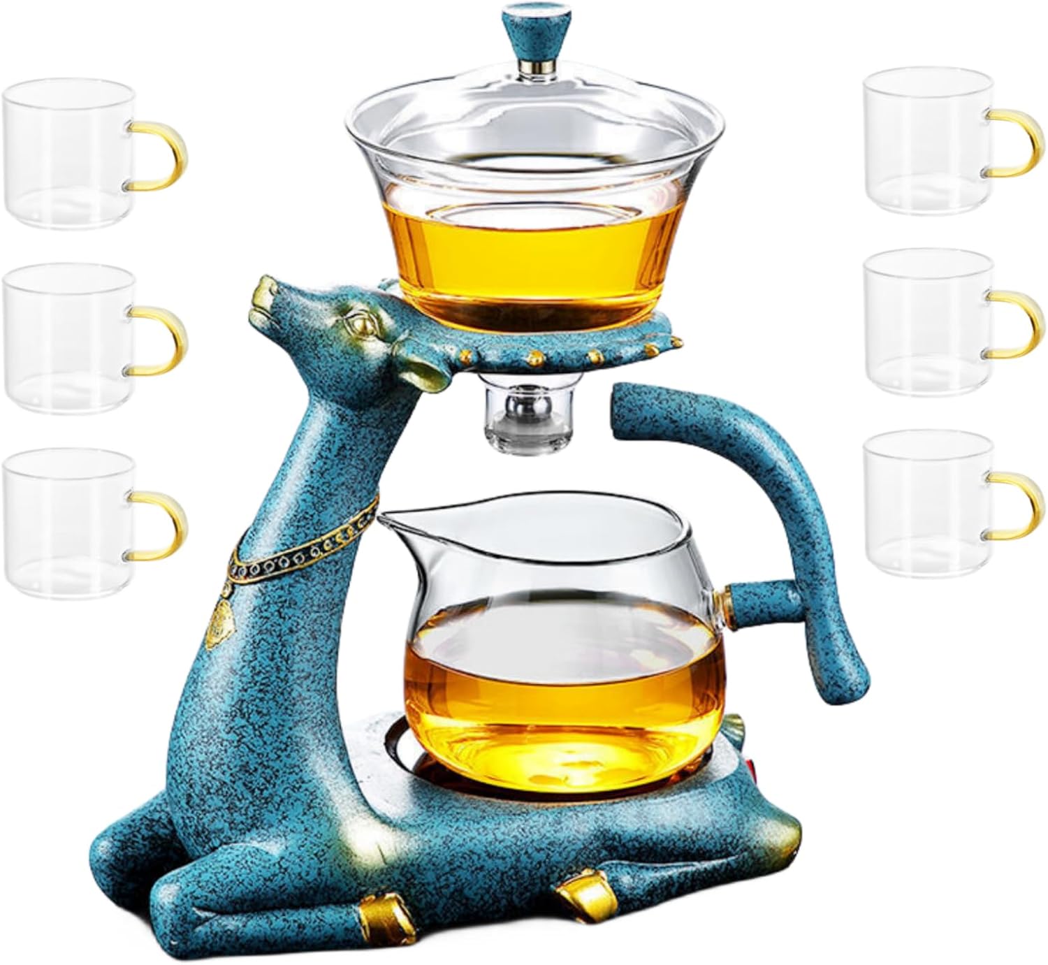 Heat Resistant Glass Tea Set with Heater